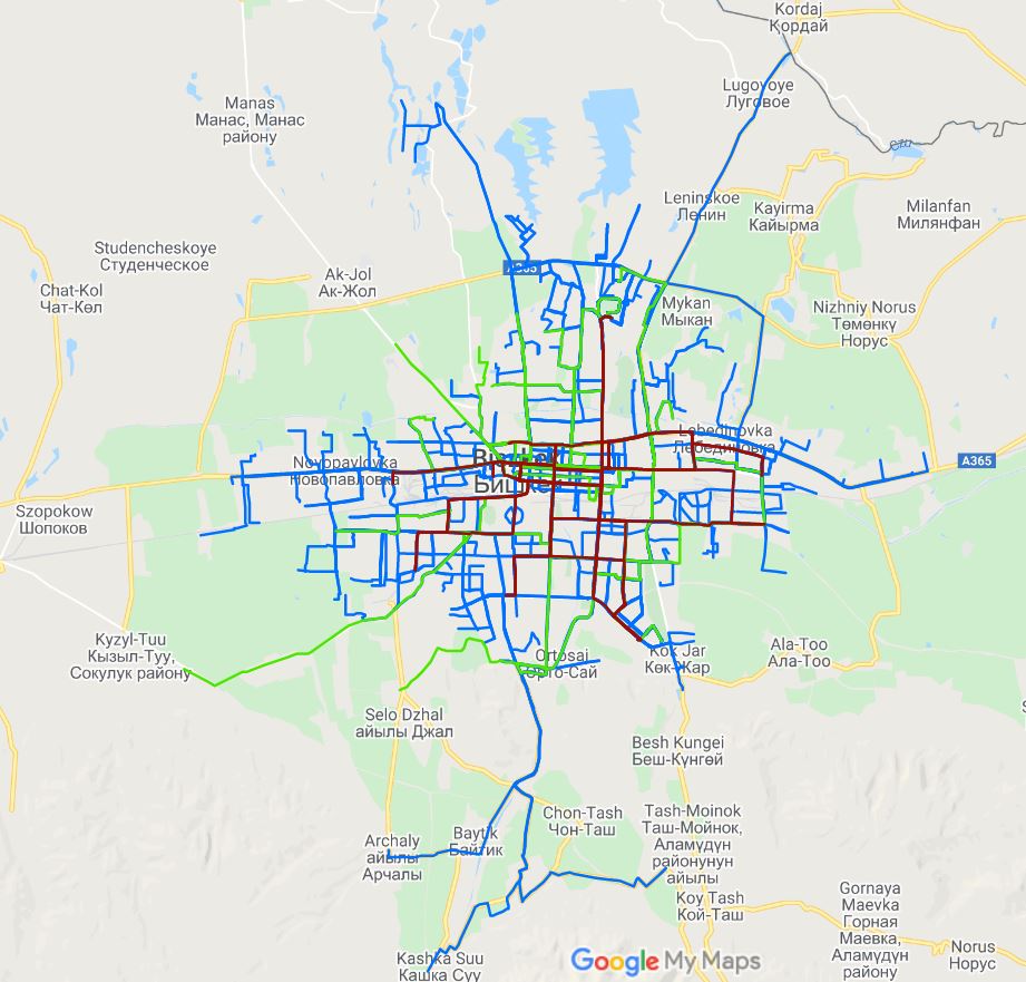 Карта бишкека